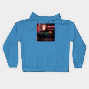 Cyberpunk Tokyo Ramen Food Truck Kids Hoodie